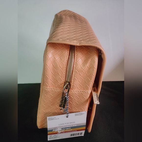 Peach Woven Women's Bag Tartan + Twine Apricot Weave Hanging Organizer - Picture 2 of 10